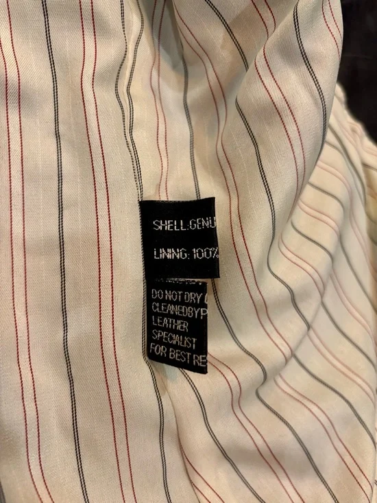 Medium Women's Dark Brown/Black Genuine Leather Blazer Jacket - Picture 8 of 9